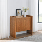 Modern Walnut Sideboard Buffet Cabinet With Storage.