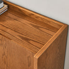 Modern Walnut Sideboard Buffet Cabinet With Storage.