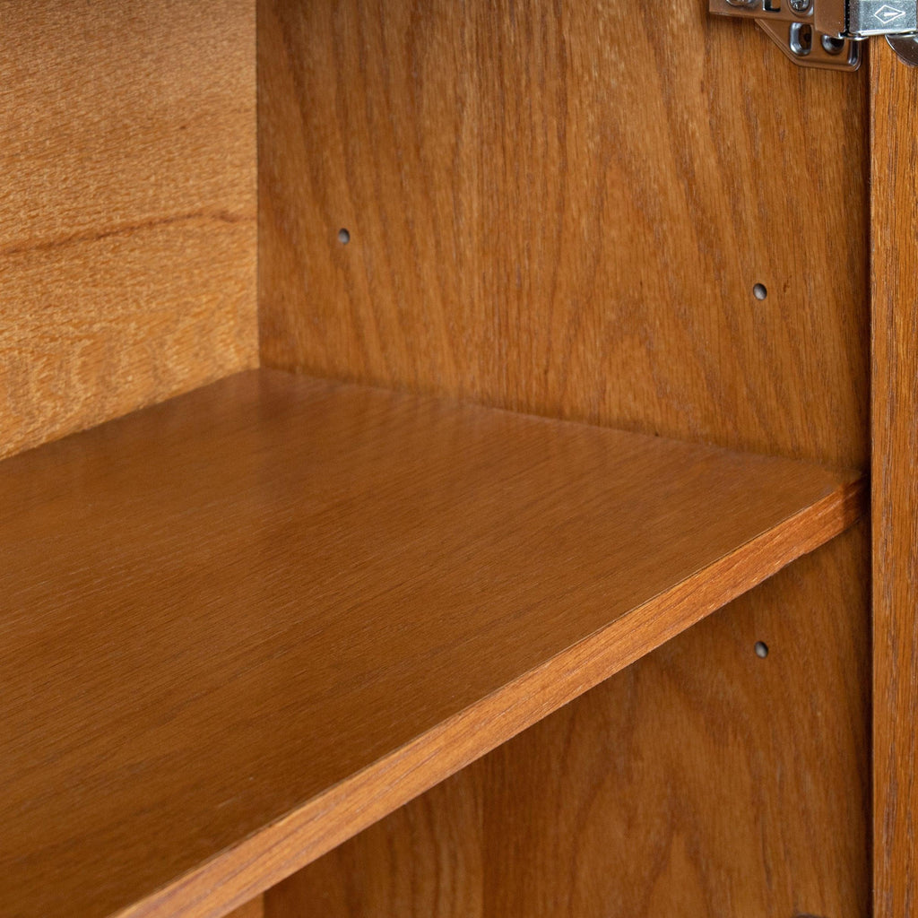 Modern Walnut Sideboard Buffet Cabinet With Storage.