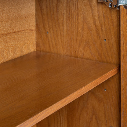 Walnut-colored Sideboard, Buffet Cabinet with Storage, Rustic Storage Cabinet for Entryway, Hallway, Living Room, Kitchen, Dining Room, Bedroom, 33.9"×15"×31.5"