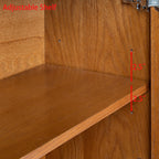 Modern Walnut Sideboard Buffet Cabinet With Storage.