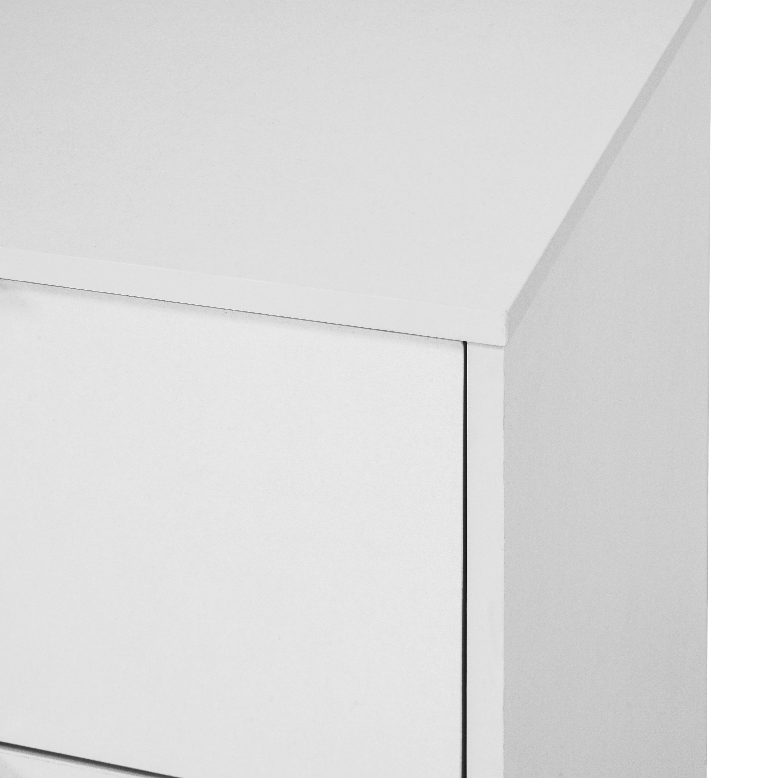 White 9 Drawer Dresser, Deep Chest of Drawers, Wooden Dresser Storage Cabinet for Bedroom, Hallway Dresser