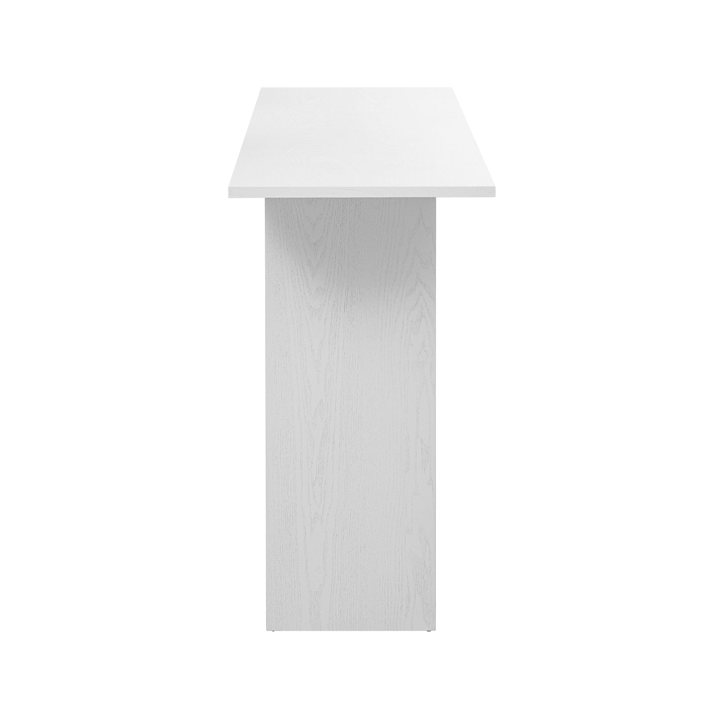 U_STYLE Modern and Curved Design Ash Veneer Console Table with Shelf,Suitable for Entryway,Hallway Living Room,Foyer,Corridor