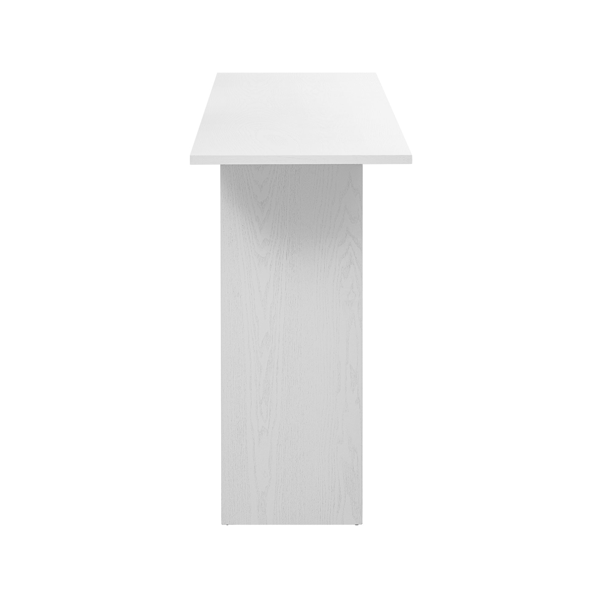 U_STYLE Modern and Curved Design Ash Veneer Console Table with Shelf,Suitable for Entryway,Hallway Living Room,Foyer,Corridor