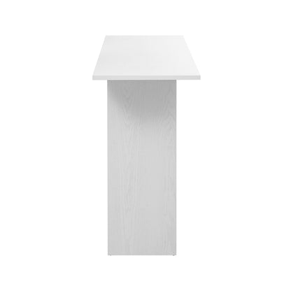 U_STYLE Modern and Curved Design Ash Veneer Console Table with Shelf,Suitable for Entryway,Hallway Living Room,Foyer,Corridor