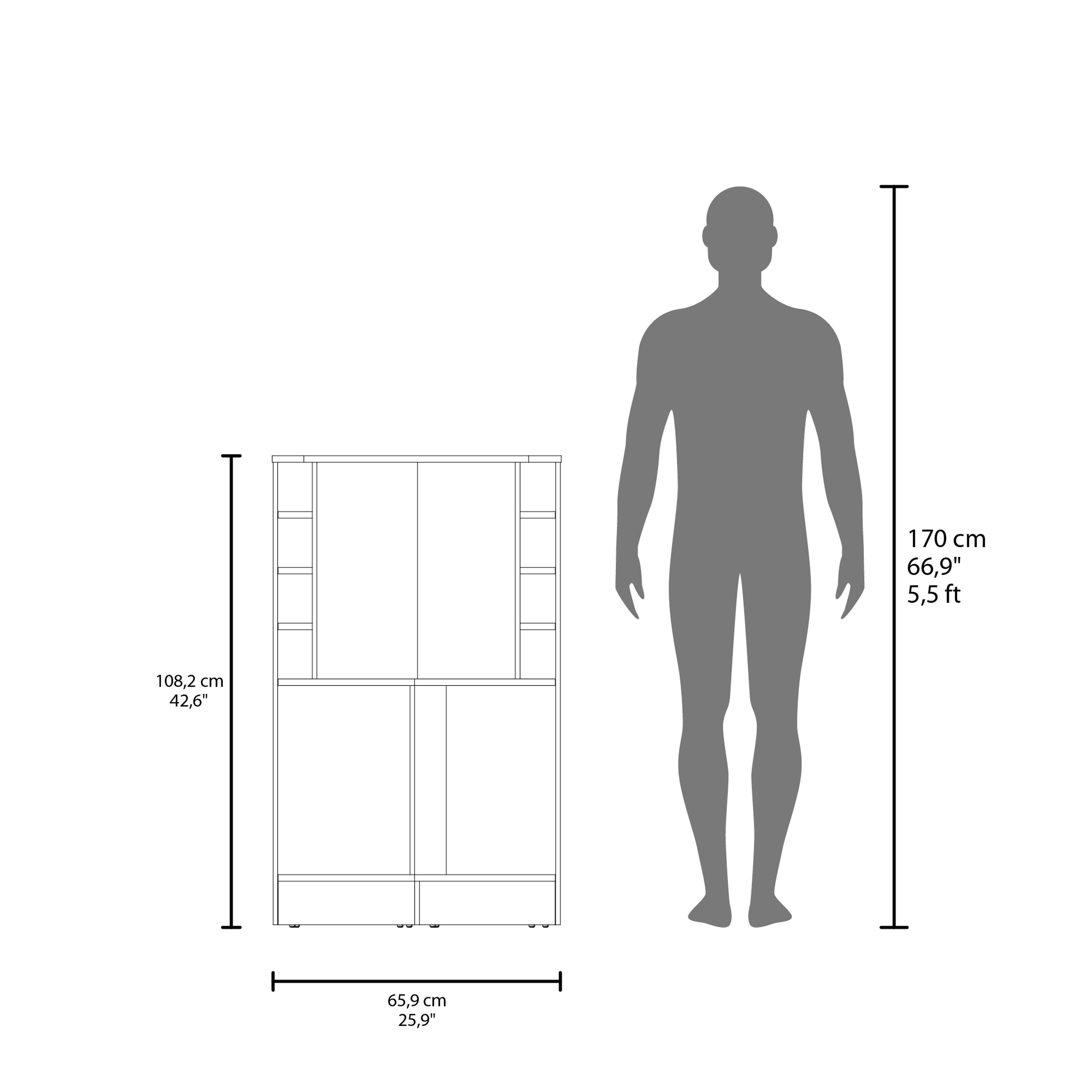Jakes 42 Tall Corner Bar Cabinet with Eight Wine Bottle Cubbies and Double Door cabinet, Living Room, Liquor Cabinet, Storage Cabinet White