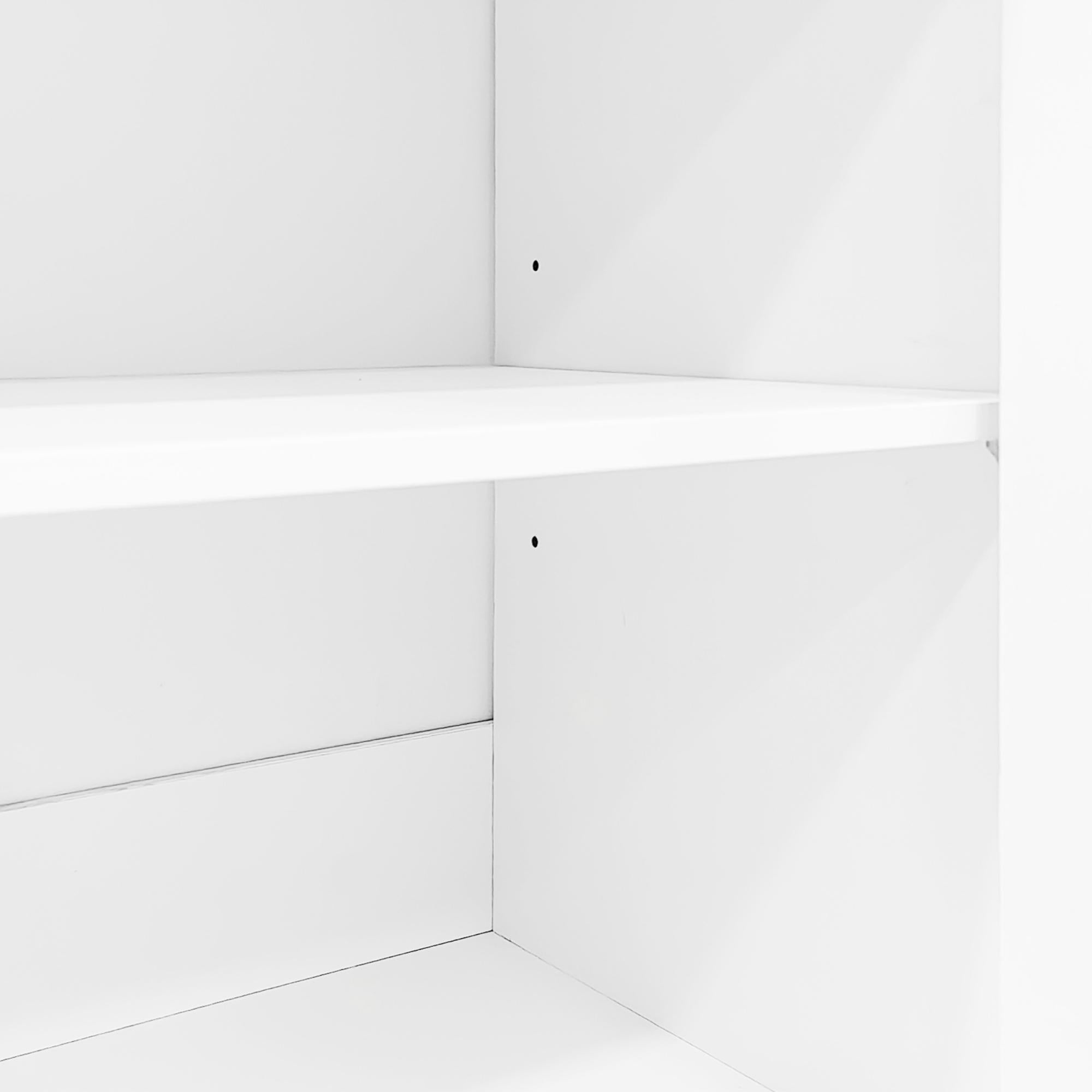 4-Piece Modern Entertainment Center Wall Unit with Bookshelves, All-in-1 Large TV Stand with Tempered Glass Door for TVs Up to 80', 92inch Media Console with Adjustable Shelves for Living Room, White