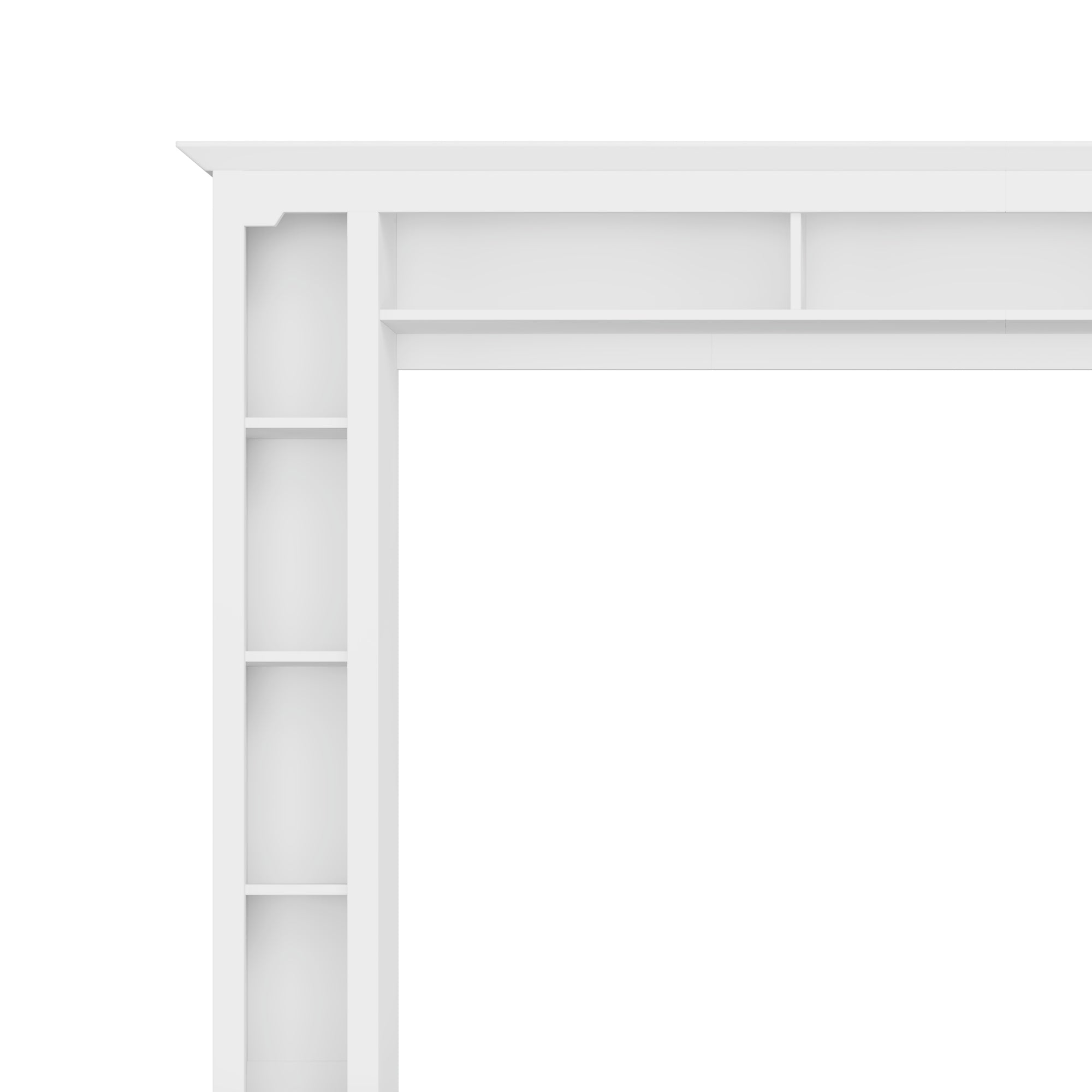 4-Piece Modern Entertainment Center Wall Unit with Bookshelves, All-in-1 Large TV Stand with Tempered Glass Door for TVs Up to 80', 92inch Media Console with Adjustable Shelves for Living Room, White