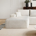 Modern White Fabric Sleeper Sofa - 69.7" x 38.6" x 25.2".
