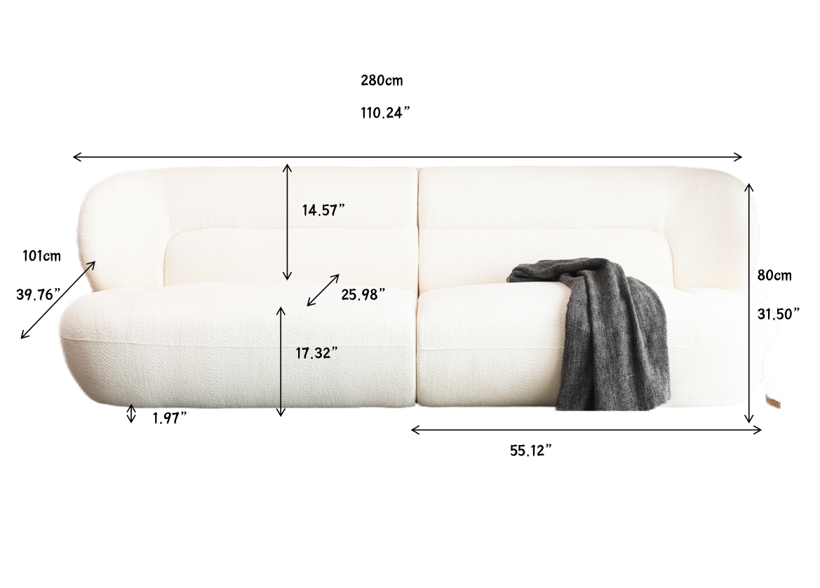 YP40116W Circular curve design with modern fashion, white, 4, office, bedroom