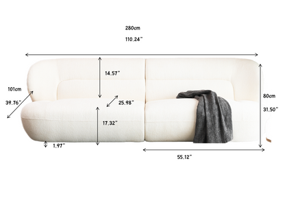 YP40116W Circular curve design with modern fashion, white, 4, office, bedroom