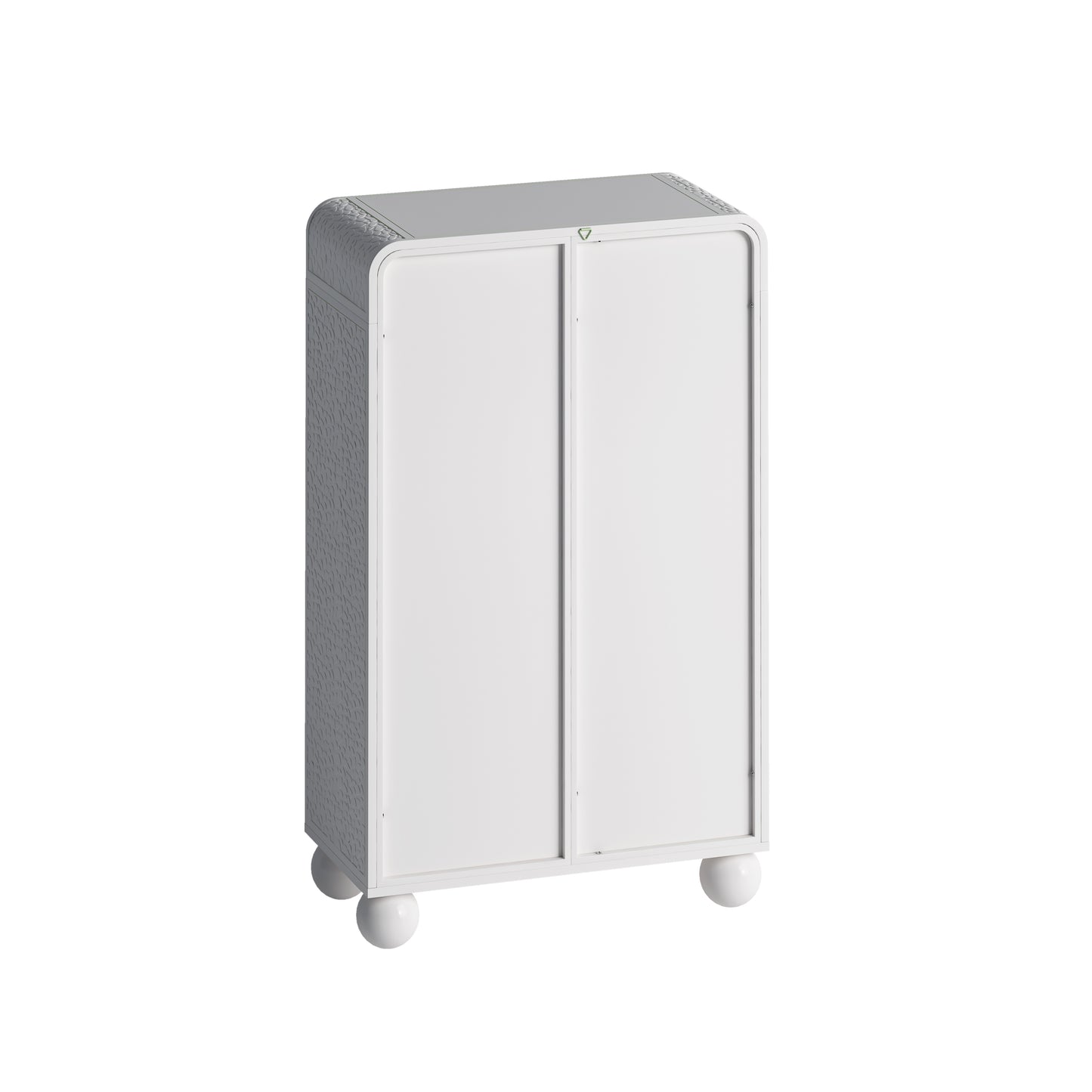 45.28" H Storage Cabinet, Bathroom Floor Cabinet with Glass Door and Shelves,  Freestanding Display Storage Cabinet for Bathroom, Living Room, Kitchen, Home Office,White