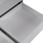 Modern White Rectangular LED Lights Coffee Table with 2 drawers in 47.2'