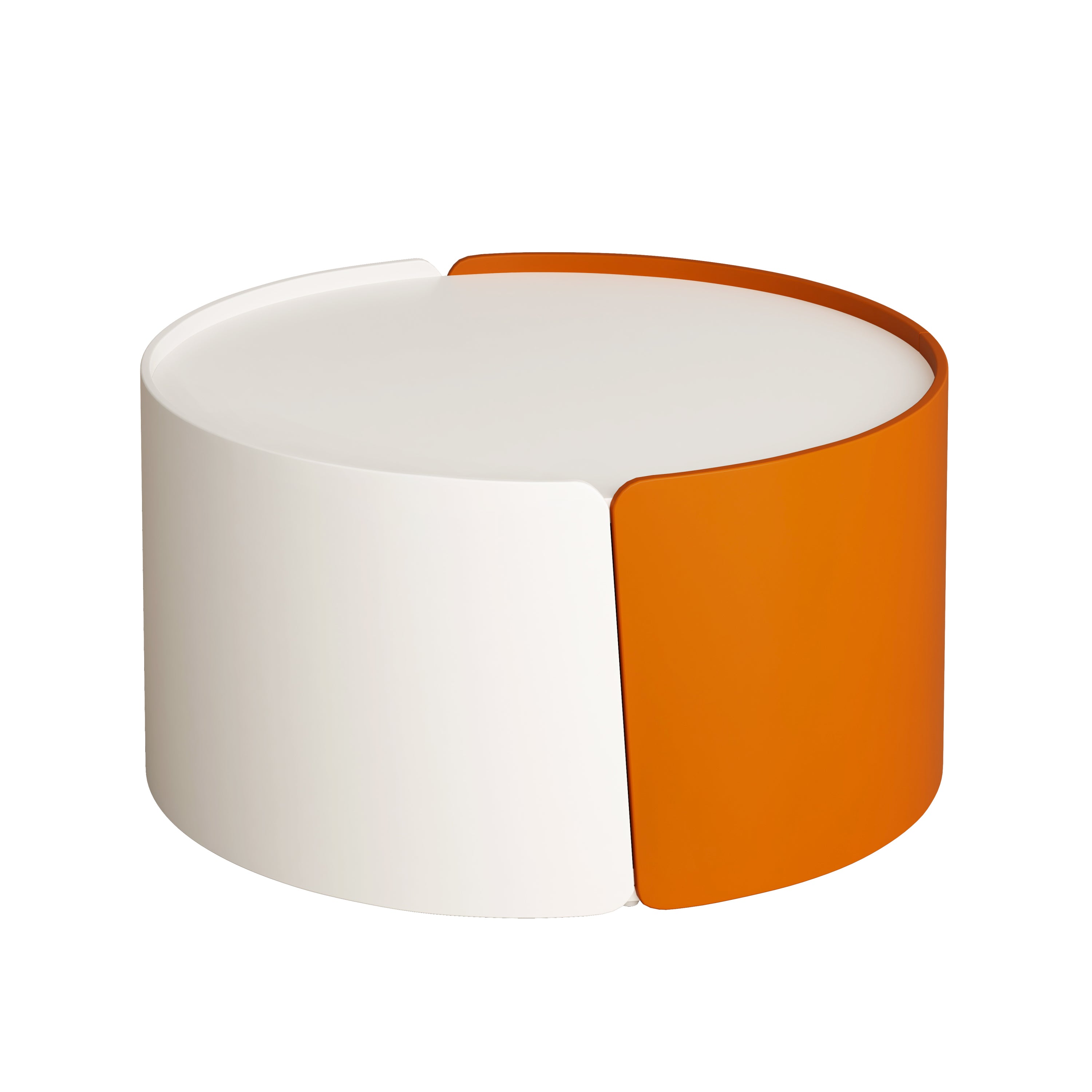 Nesting Coffee Table, Round Nesting Tables and End Tables for Small Space, Modern Side Tables with Extendable Sliding Tabletop for Living Room, Office,White, No Need Assembly