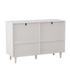 43.316-Drawers Rattan Storage Cabinet Rattan Drawer,for Bedroom,Living Room,White