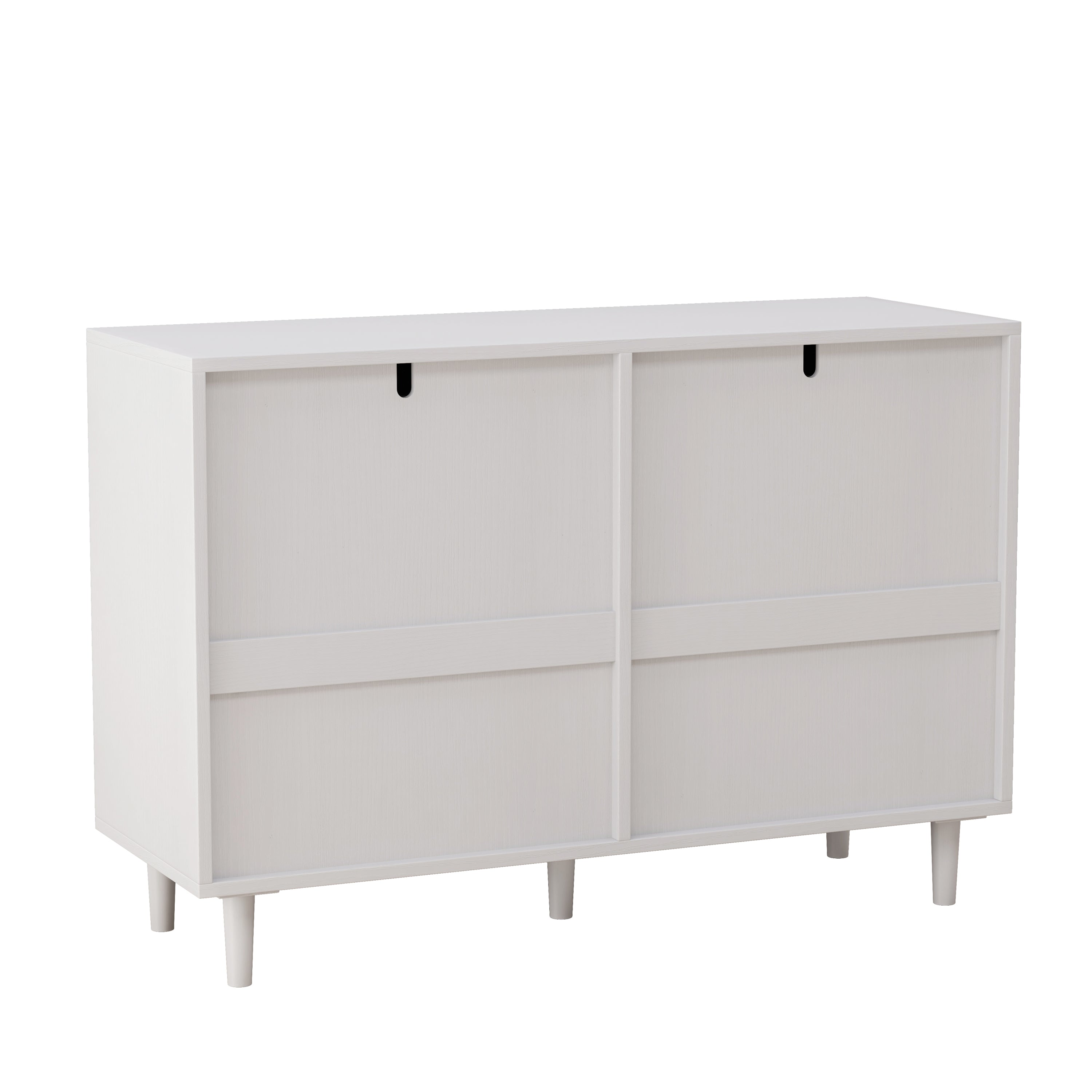 43.316-Drawers Rattan Storage Cabinet Rattan Drawer,for Bedroom,Living Room,White