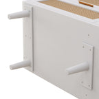 43.316-Drawers Rattan Storage Cabinet Rattan Drawer,for Bedroom,Living Room,White
