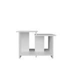 Weman 23.6 W Coffee Table with Open Shelf Living Room, Home Office Storage White