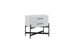 2 Drawer Nightstand - White (USB Type C)