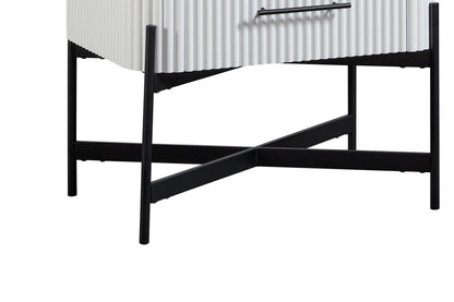 2 Drawer Nightstand - White (USB Type C)