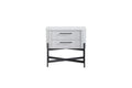 2 Drawer Nightstand - White (USB Type C)