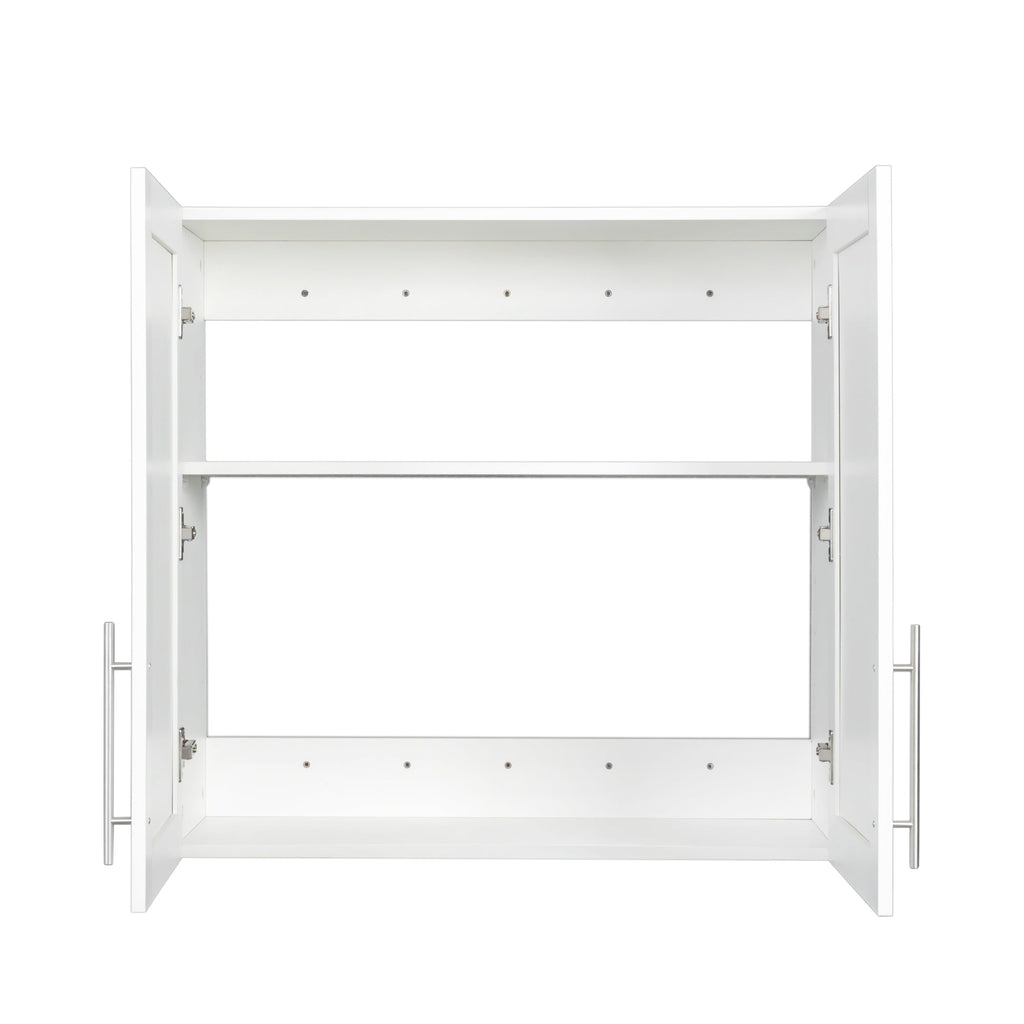Stackable Wall Mounted Storage Cabinet, 11.81 'D x 31.50'W x 29.92 'H, White