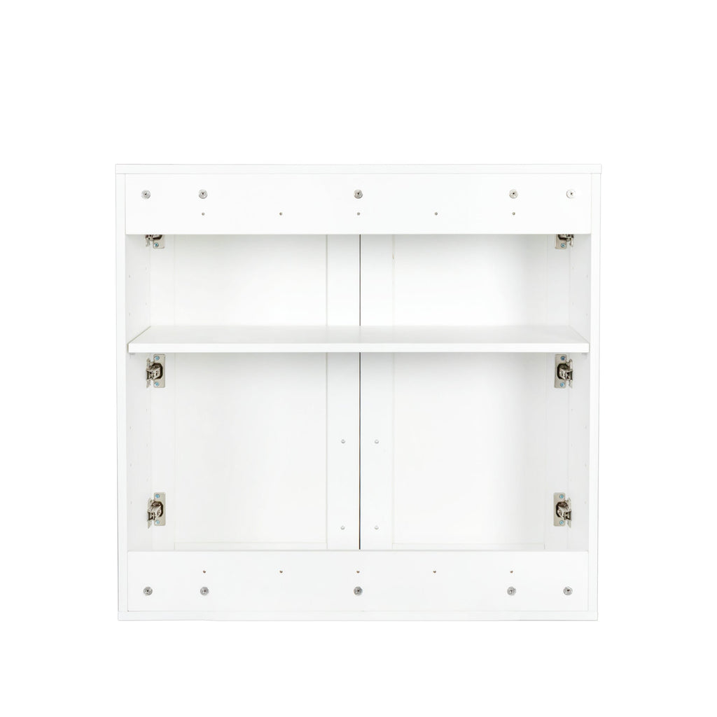 Stackable Wall Mounted Storage Cabinet, 11.81 'D x 31.50'W x 29.92 'H, White