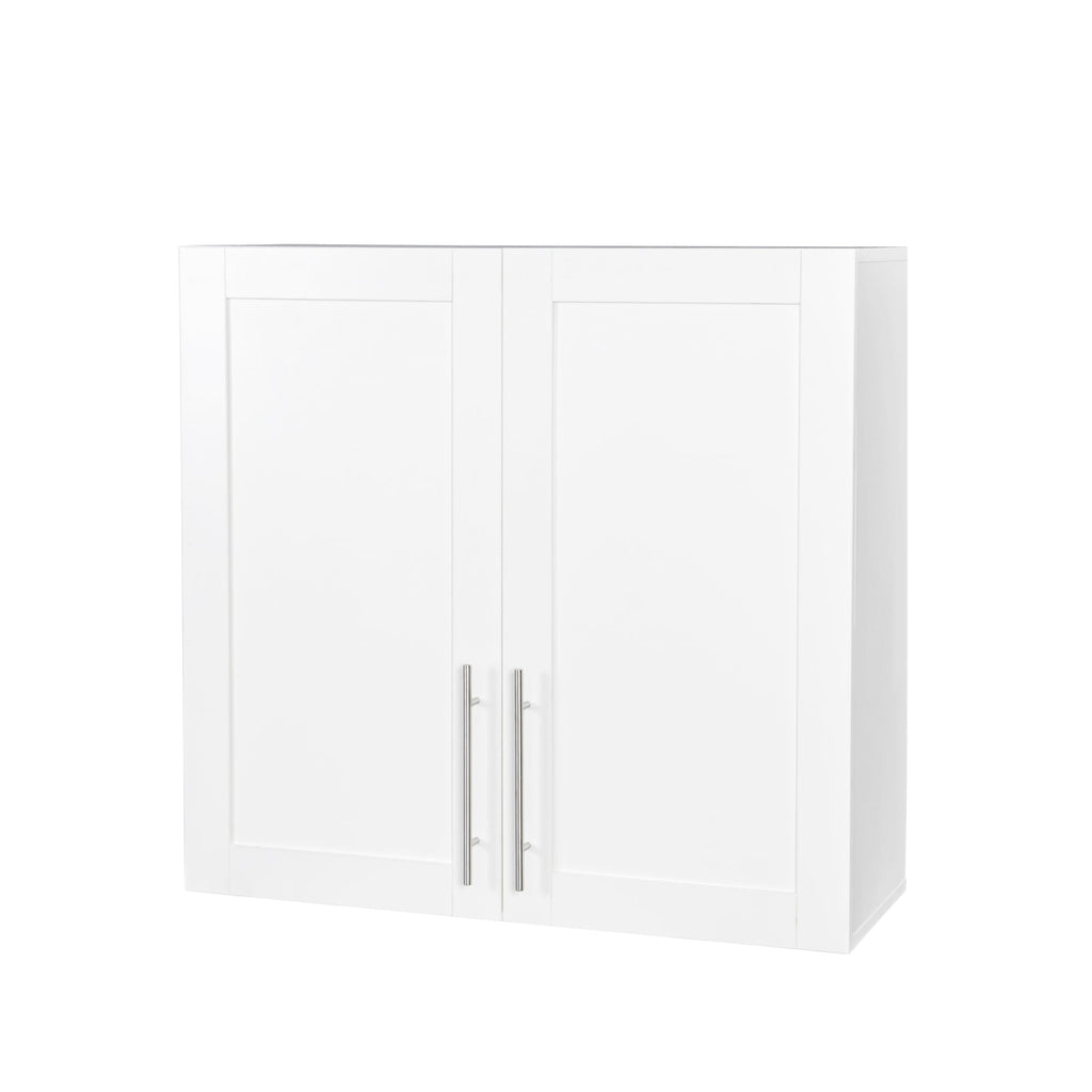 Stackable Wall Mounted Storage Cabinet, 11.81 'D x 31.50'W x 29.92 'H, White