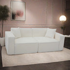 Full foam compression sofa, Modern Teddy Velvet Sofa,2-3 Seat Mid Century Indoor Couch, Exquisite Upholstered Loveseat for Living Room,Bedroom,Apartment