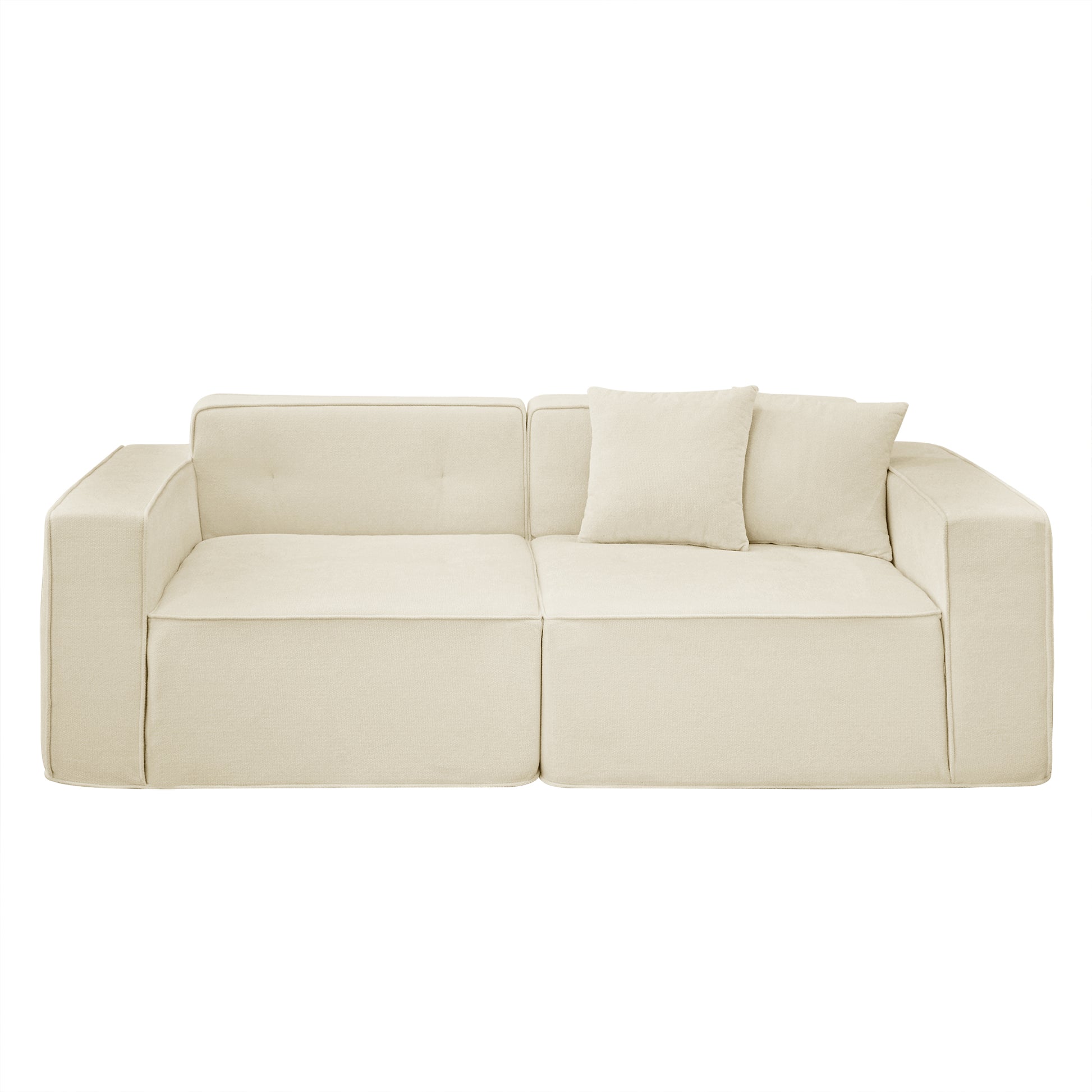 Full foam compression sofa, Modern Teddy Velvet Sofa,2-3 Seat Mid Century Indoor Couch, Exquisite Upholstered Loveseat for Living Room,Bedroom,Apartment