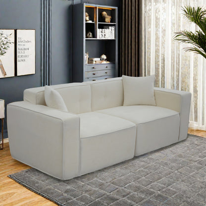 Full foam compression sofa, Modern Teddy Velvet Sofa,2-3 Seat Mid Century Indoor Couch, Exquisite Upholstered Loveseat for Living Room,Bedroom,Apartment