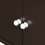 U-Can Modern Rectangle Coffee Table with Four Drawers, Two Side Hidden Storage Compartments, 47.2' Wood Coffee Table with Metal Handles and Four Solid Wood Legs for Living Room