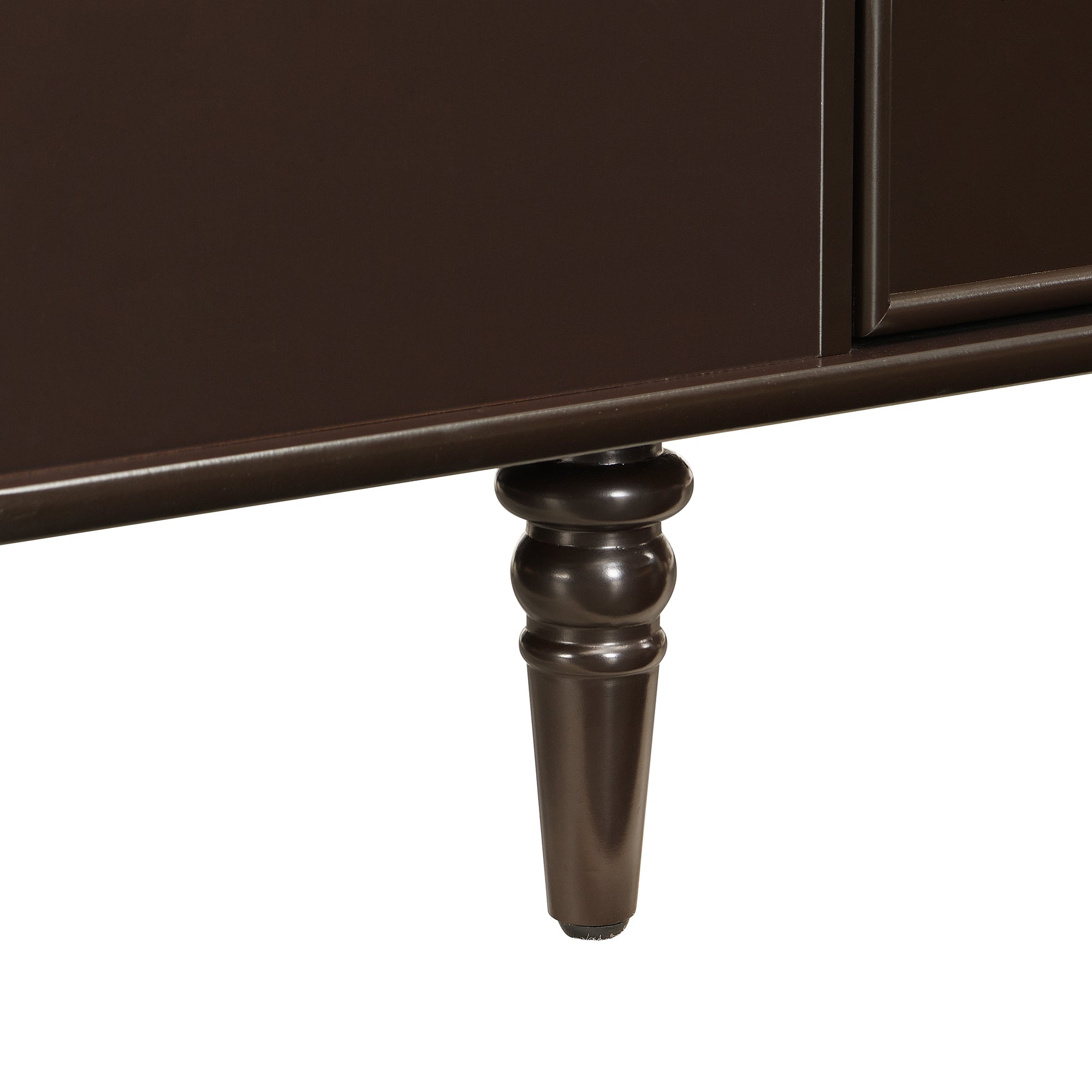 U-Can Modern Rectangle Coffee Table with Four Drawers, Two Side Hidden Storage Compartments, 47.2' Wood Coffee Table with Metal Handles and Four Solid Wood Legs for Living Room