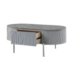 Yukino Gray High Gloss & Chrome Finish Coffee Table