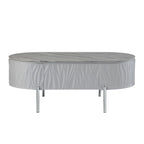 Yukino Gray High Gloss & Chrome Finish Coffee Table