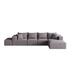 Modern Upholstered Sectional Boneless Couch Set,Modular 132' L Shaped Sectional Living Room Sofa Set With 6 Pillows,Free Combination Sofa Couch for Living Room,Bedroom