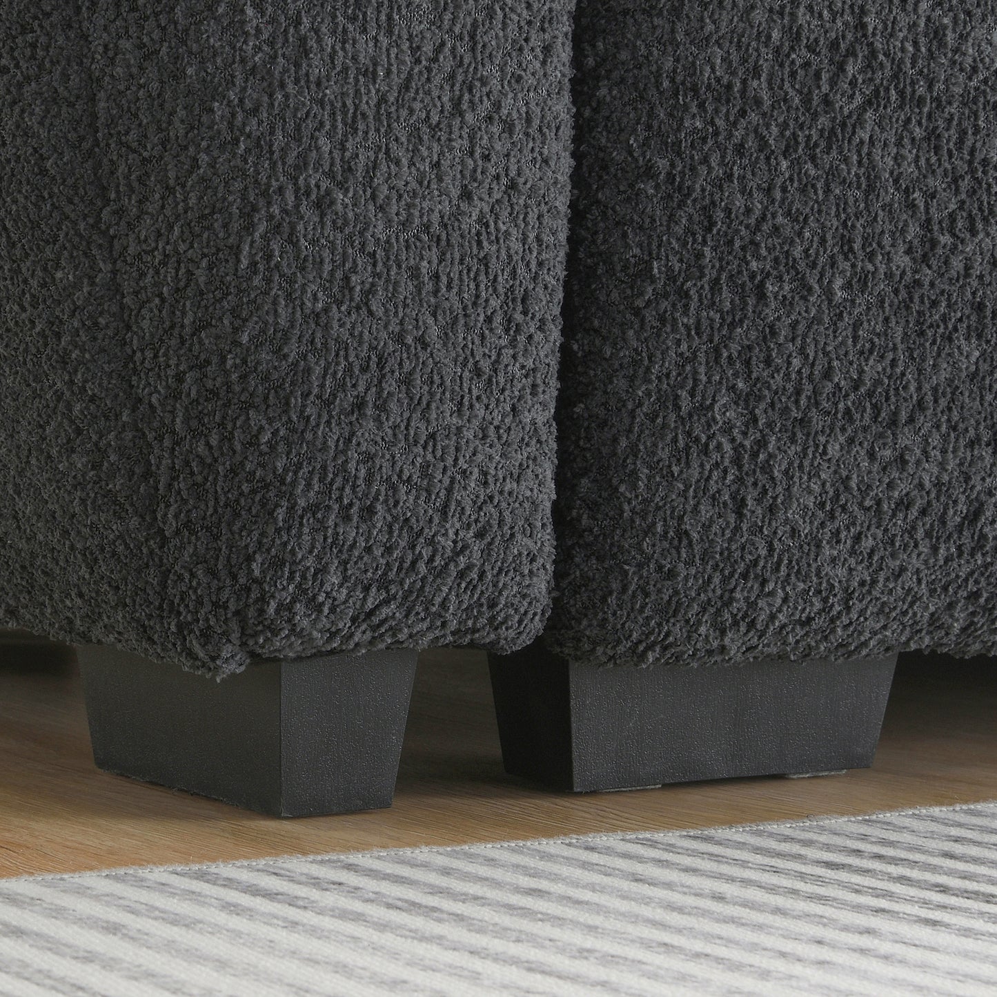 [VIDEO] 110' Modular Sectional Sofa, L Shape with Extra-large Seat, Pull-line Design, Movable Ottoman, High Density Foam, Free Combination, Sturdy Metal&Wood Frame, Boucle Fabric, 3 Colors