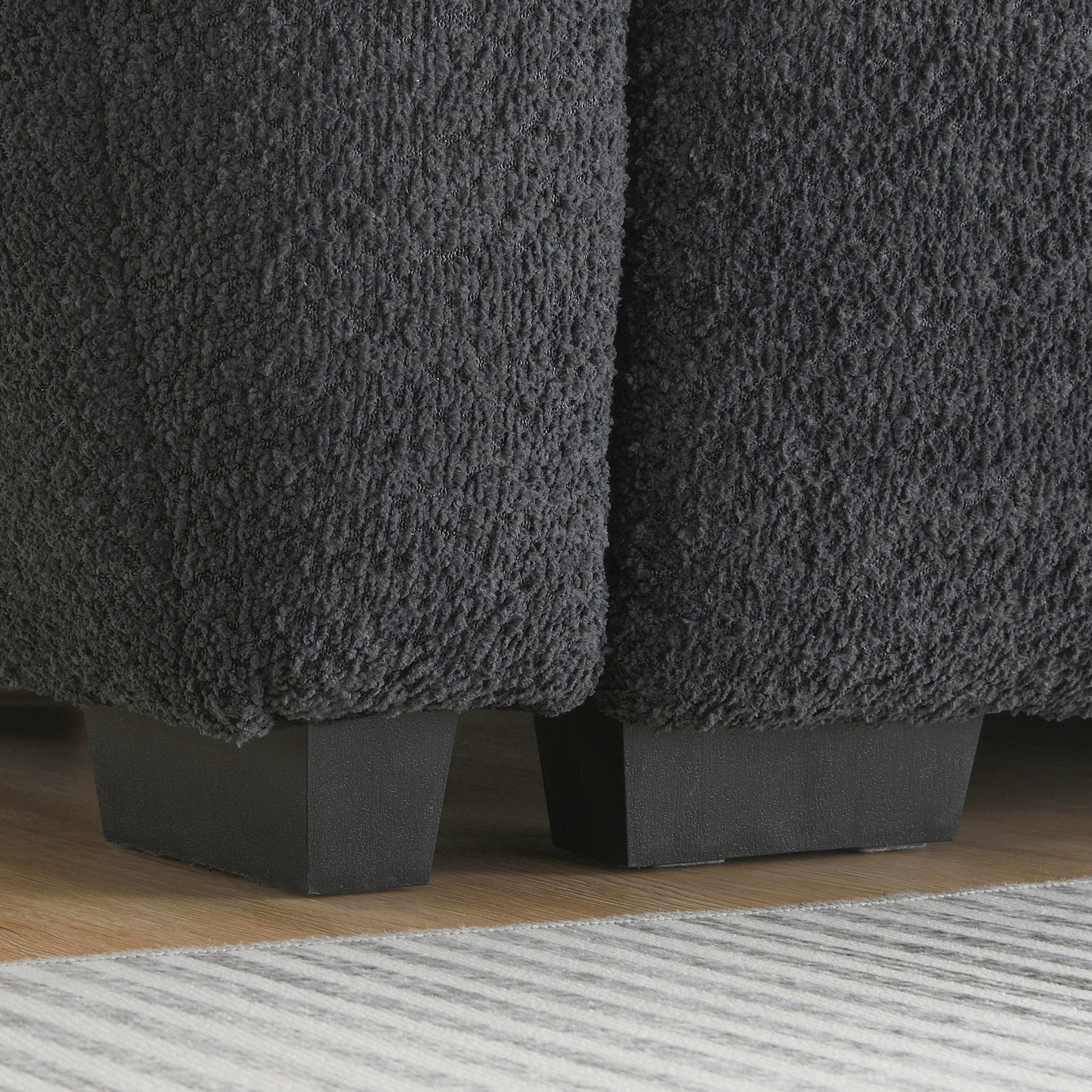 [VIDEO] 110' Modular Sectional Sofa, L Shape with Extra-large Seat, Pull-line Design, Movable Ottoman, High Density Foam, Free Combination, Sturdy Metal&Wood Frame, Boucle Fabric, 3 Colors