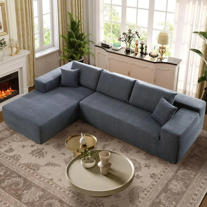 Modular Sectional Sofa, L-Shape Cloud Sofa, Free Combination Deep Seat Corner Couch, Contemporary Living Room