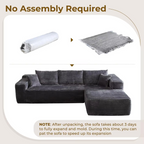 Modular Sectional Sofa, L-Shape Cloud Sofa, Free Combination Deep Seat Corner Couch, Contemporary Living Room