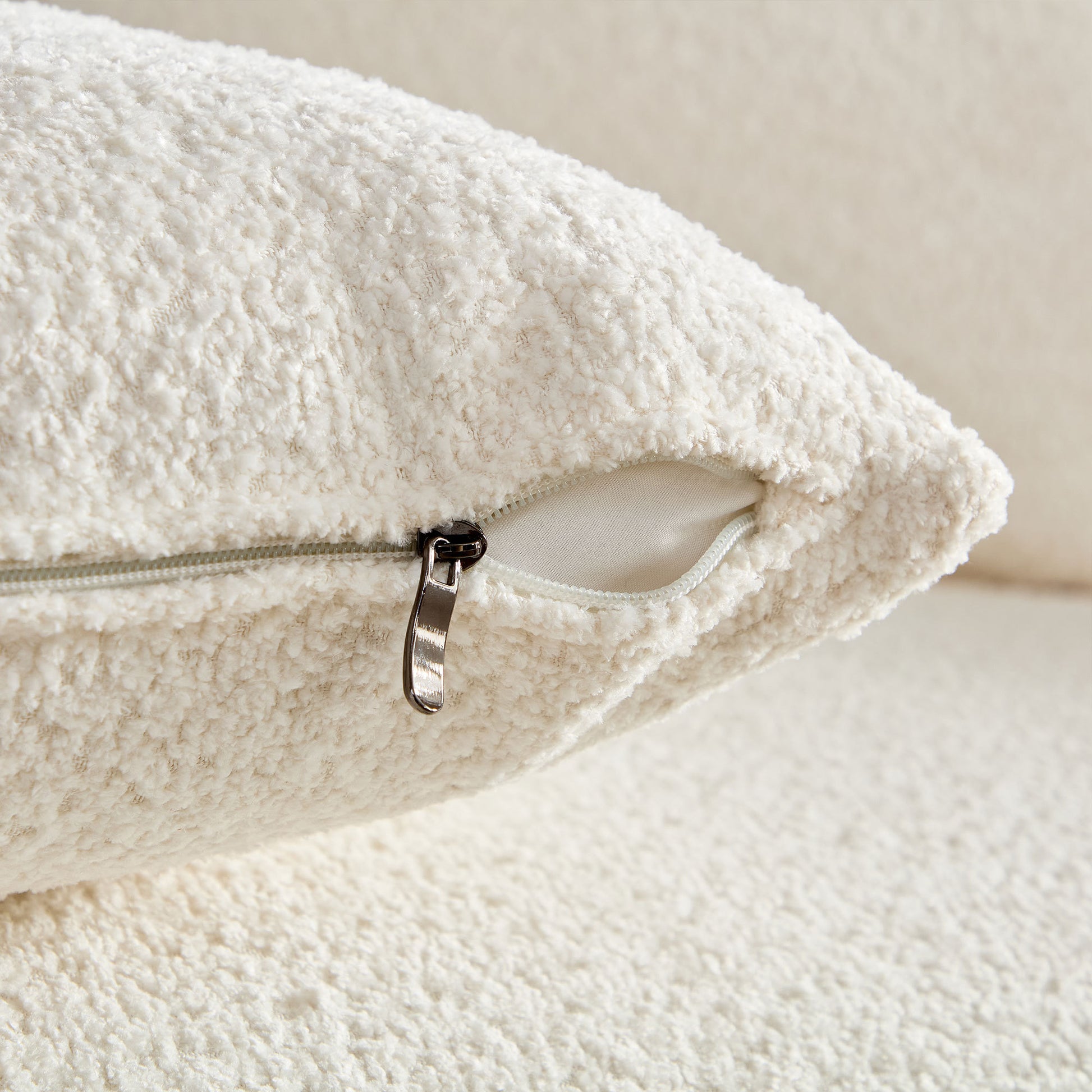 Monroe Curved Mid-Century Modern Sofa | 4-Seater | Beige