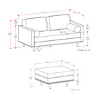 Morrison 72-inch Sofa and Ottoman Set