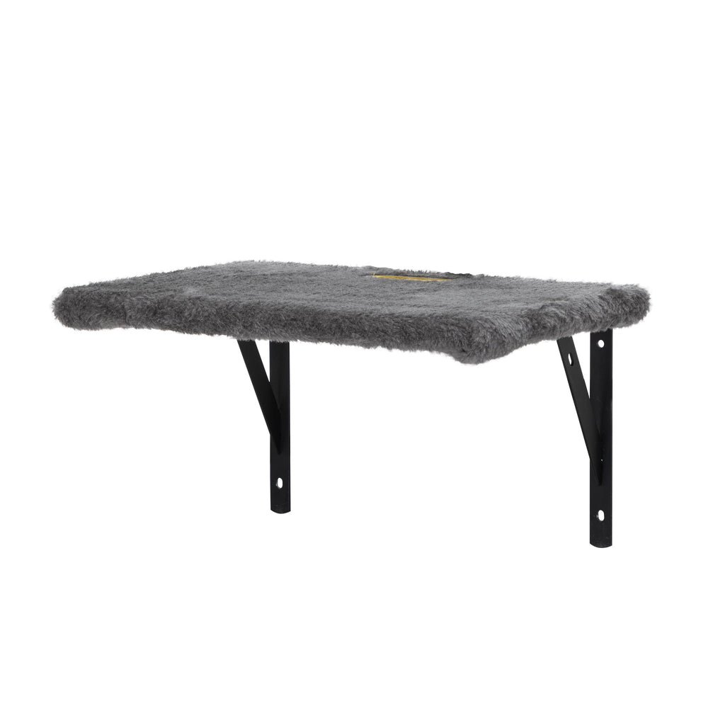 5 Pcs Multi-Level Wall-Mounted Indoor Cat Tree Furniture with Scratching Board, Condo, Perches, Bridge for Indoor Cats, Gray - Groovy Boardz