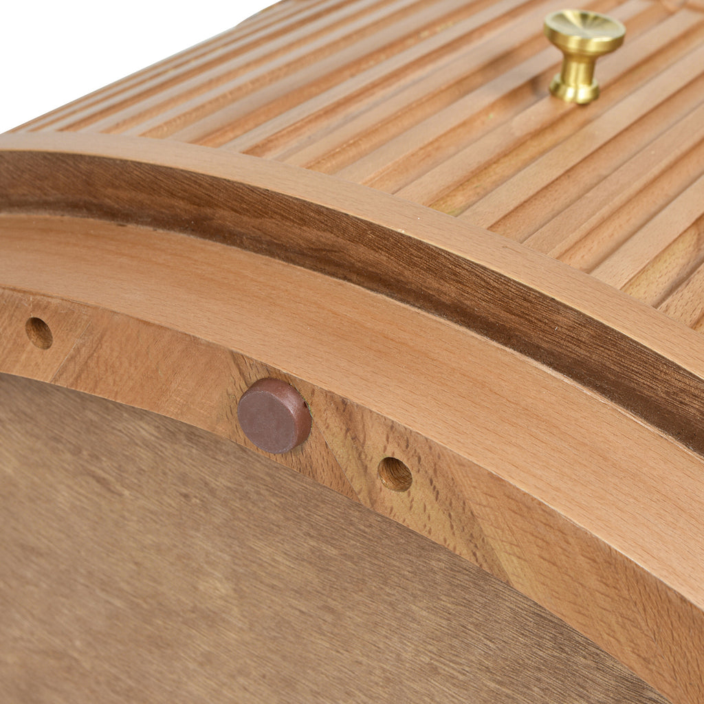 Valentine 24' 2-Drawer Storage Side Table, Natural Brown Beech Wood