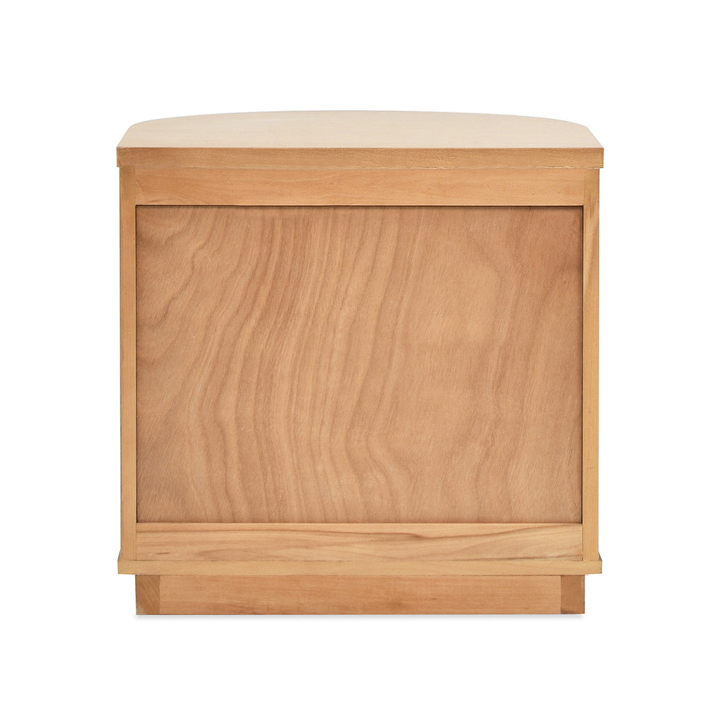 Valentine 24' 2-Drawer Storage Side Table, Natural Brown Beech Wood