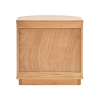Valentine 24' 2-Drawer Storage Side Table, Natural Brown Beech Wood