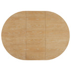 TOPMAX Farmhouse Extendable Round Dining Table Set for 4, 5-Piece Kitchen Table Set with 4 Upholstered Chairs and 16inch Removable Leaf for Small Places, Natural+Beige Dining Table Set