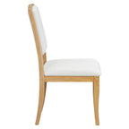 TOPMAX Farmhouse Extendable Round Dining Table Set for 4, 5-Piece Kitchen Table Set with 4 Upholstered Chairs and 16inch Removable Leaf for Small Places, Natural+Beige Dining Table Set