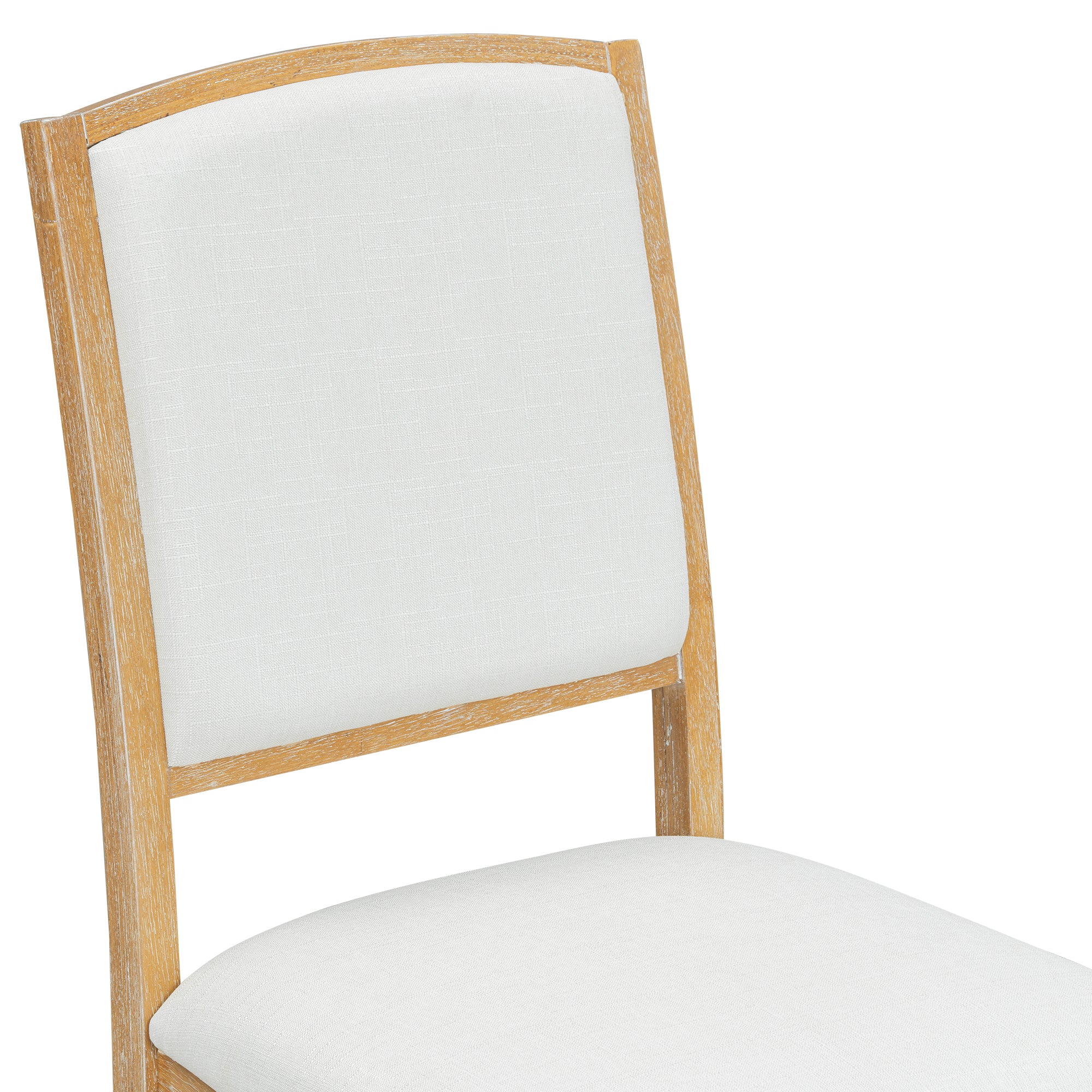 TOPMAX Farmhouse Extendable Round Dining Table Set for 4, 5-Piece Kitchen Table Set with 4 Upholstered Chairs and 16inch Removable Leaf for Small Places, Natural+Beige Dining Table Set