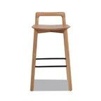 Sven 26.5' Modern Minimalist Low Back Wood Counter Stool, Natural Blonde Ash Wood